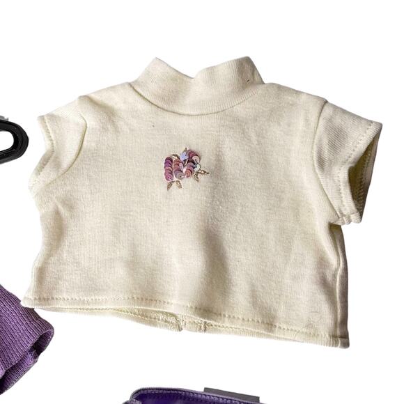American Girl Today Go Anywhere Outfit SKIRT TOP SWEATER Purple PANTIES Hanger - Picture 6 of 10